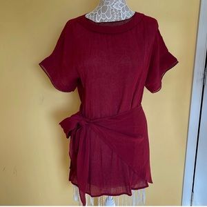 Polly wine color dress